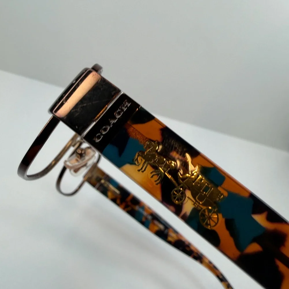 COACH EYEGLASSES HC5075/9244 (DARK BROWN/TEAL CONFETTI) 53•17•135 COACH GLASSES